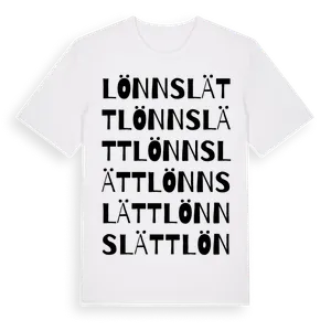 Lönnslätt ordlek t-shirt – ekologisk bomull t-shirt från Pinshirt