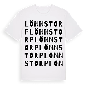 Lönnstorp ordlek t-shirt – ekologisk bomull t-shirt från Pinshirt