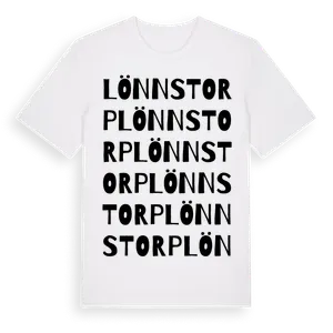 Lönnstorp ordlek t-shirt – ekologisk bomull t-shirt från Pinshirt