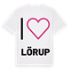 White t-shirt med Jag älskar Lörup t-shirt stort tryck