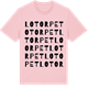 Pink Cotton t-shirt med Lotorpet ordlek t-shirt