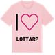 Pink Cotton t-shirt med Jag älskar Lottarp t-shirt stort tryck