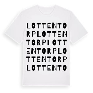 Lottentorp ordlek t-shirt – ekologisk bomull t-shirt från Pinshirt