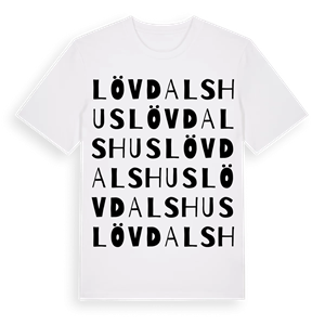 Lövdalshus ordlek t-shirt – ekologisk bomull t-shirt från Pinshirt