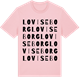 Pink Cotton t-shirt med Loviseborg ordlek t-shirt