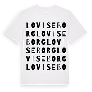 Loviseborg ordlek t-shirt – ekologisk bomull t-shirt från Pinshirt