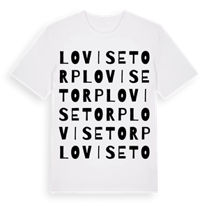 Lovisetorp ordlek t-shirt – ekologisk bomull t-shirt från Pinshirt