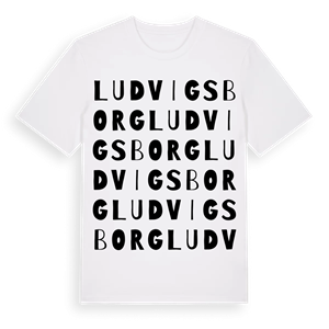 Ludvigsborg ordlek t-shirt – ekologisk bomull t-shirt från Pinshirt