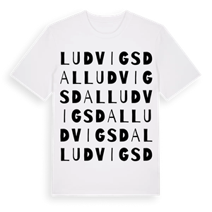 Ludvigsdal ordlek t-shirt – ekologisk bomull t-shirt från Pinshirt