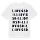 White t-shirt med Ludvigsdal ordlek t-shirt