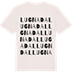 Vintage White t-shirt med Lugnadal ordlek t-shirt