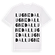 White t-shirt med Lugnedal ordlek t-shirt