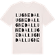 Vintage White t-shirt med Lugnedal ordlek t-shirt