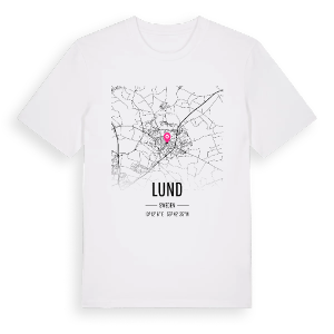 Lund karta t-shirt – ekologisk bomull t-shirt från Pinshirt