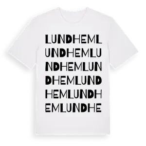 Lundhem ordlek t-shirt – ekologisk bomull t-shirt från Pinshirt