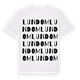 White t-shirt med Lundom ordlek t-shirt