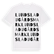 White t-shirt med Lunds Ladugårdsmark ordlek t-shirt