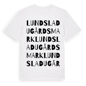 Lunds Ladugårdsmark ordlek t-shirt – ekologisk bomull t-shirt från Pinshirt