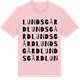 Pink Cotton t-shirt med Lundsgård ordlek t-shirt