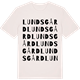 Vintage White t-shirt med Lundsgård ordlek t-shirt