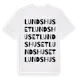 White t-shirt med Lundshuset ordlek t-shirt