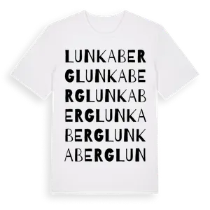 Lunkaberg ordlek t-shirt – ekologisk bomull t-shirt från Pinshirt