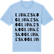 Blue Soul t-shirt med Lunkeskog ordlek t-shirt