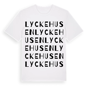 Lyckehusen ordlek t-shirt – ekologisk bomull t-shirt från Pinshirt