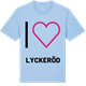 Blue Soul t-shirt med Jag älskar Lyckeröd t-shirt stort tryck