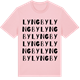 Pink Cotton t-shirt med Lyngby ordlek t-shirt