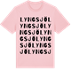 Pink Cotton t-shirt med Lyngsjö ordlek t-shirt