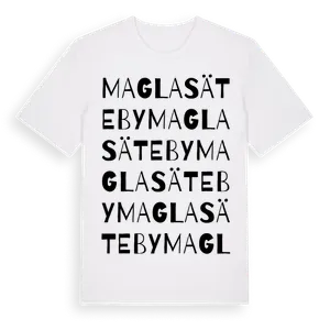 Maglasäte By ordlek t-shirt – ekologisk bomull t-shirt från Pinshirt