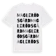 White t-shirt med Magleröds Gård ordlek t-shirt