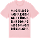 Pink Cotton t-shirt med Magnaröd ordlek t-shirt