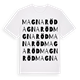 White t-shirt med Magnaröd ordlek t-shirt