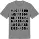 Mid Heather Gray t-shirt med Magnaröd ordlek t-shirt