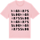 Pink Cotton t-shirt med Magnarps skog ordlek t-shirt