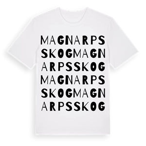 Magnarps skog ordlek t-shirt – ekologisk bomull t-shirt från Pinshirt