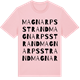 Pink Cotton t-shirt med Magnarps strand ordlek t-shirt