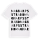 White t-shirt med Magnarps strand ordlek t-shirt