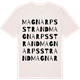 Vintage White t-shirt med Magnarps strand ordlek t-shirt