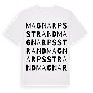 Magnarps strand ordlek t-shirt – ekologisk bomull t-shirt från Pinshirt