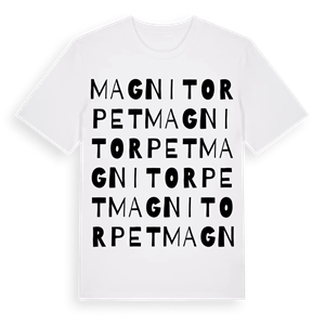 Magnitorpet ordlek t-shirt – ekologisk bomull t-shirt från Pinshirt