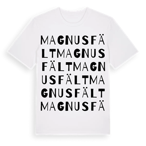 Magnusfält ordlek t-shirt – ekologisk bomull t-shirt från Pinshirt