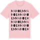 Pink Cotton t-shirt med Maholm ordlek t-shirt