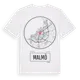 White t-shirt med Malmö t-shirt