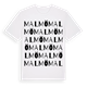 White t-shirt med Malmö ordlek t-shirt