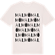Vintage White t-shirt med Malmö ordlek t-shirt