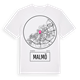 White t-shirt med Malmö t-shirt