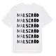 White t-shirt med Malseröd ordlek t-shirt